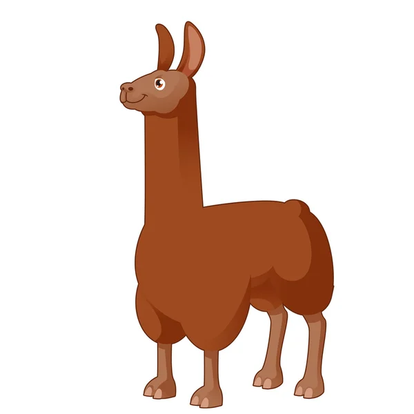 Lama de dibujos animados — Vector de stock