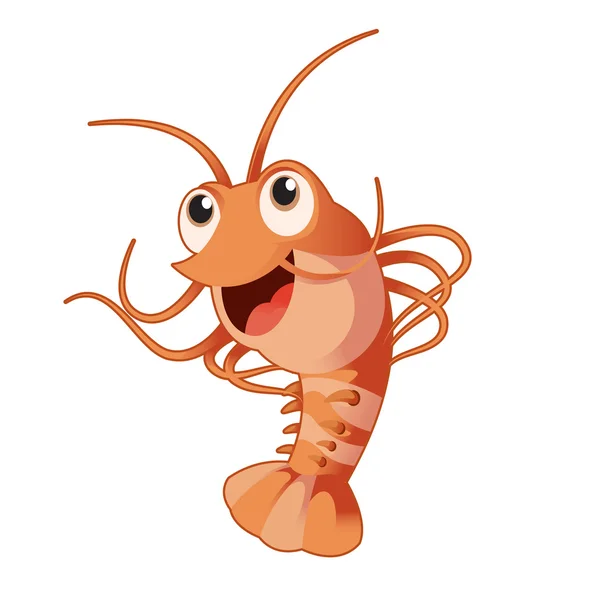 Crevettes drôles — Image vectorielle