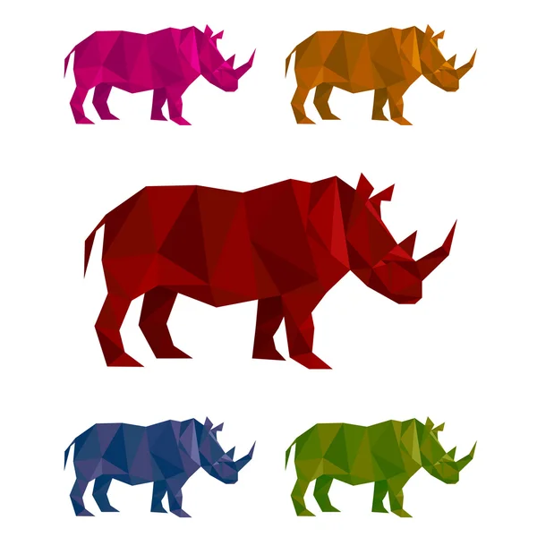 Rhino mozaic — Stock Vector