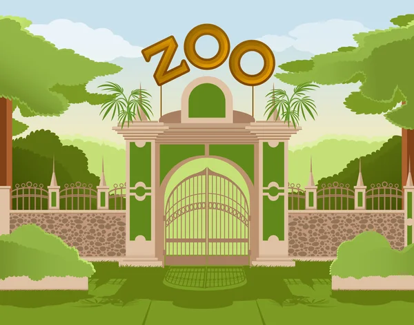 Porte du zoo — Image vectorielle