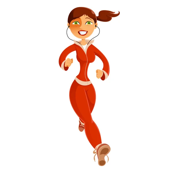 Chica corriendo — Archivo Imágenes Vectoriales
