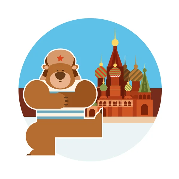 Dancing russian bear — Stock Vector