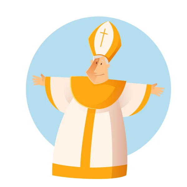 Vector Greeting Pope — Stock Vector