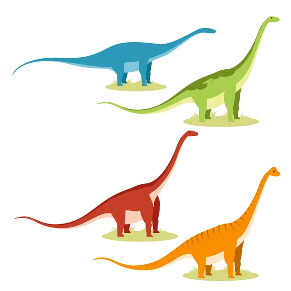 A sauropodák készlet — Stock Vector