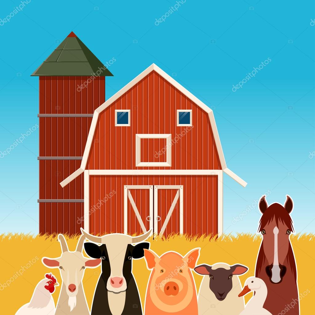 Farm banner with animals Stock Vector by ©Kolonorf 90035562, image size:1024x1024