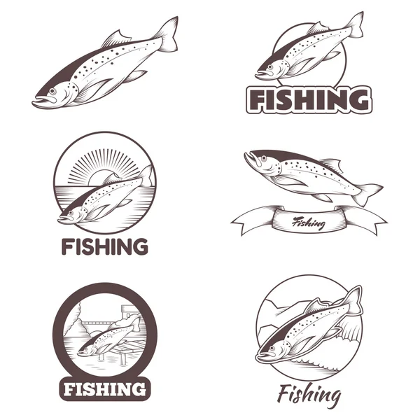 Set van forel banners — Stockvector