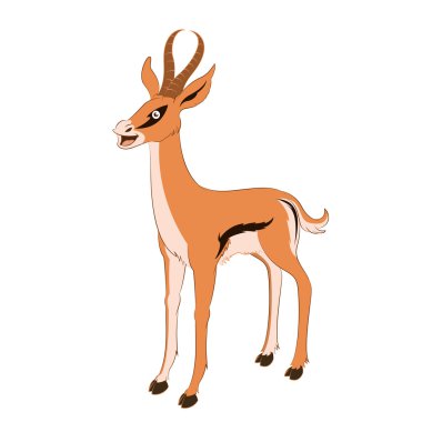 Mutlu karikatür ceylan