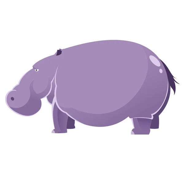 Cartoon fat Hippopotamus — Stock Vector