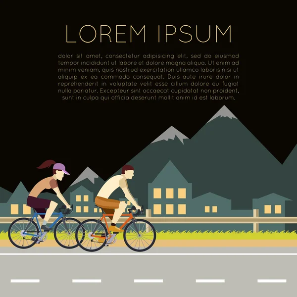 Велосипедный плакат — стоковый вектор