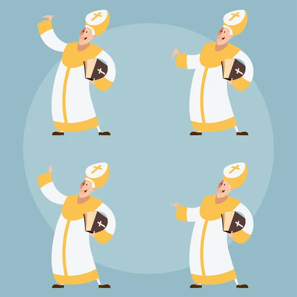 Набір Catolic Папи — стоковий вектор