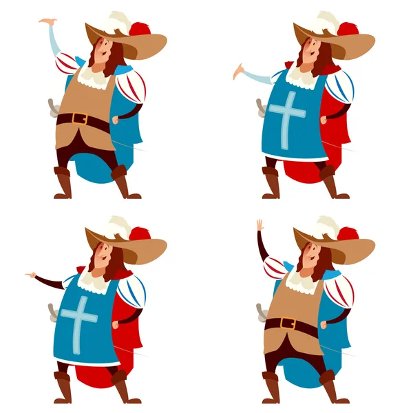 Set of musketeers — Stock Vector