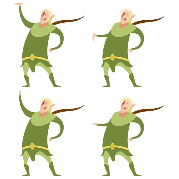 Set di elfi fantasy — Vettoriale Stock