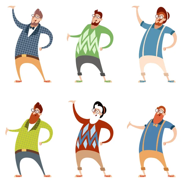 Set hipsters2 — Stockvector