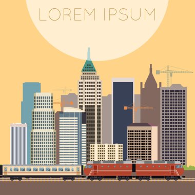 Şehir başlığında tren