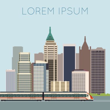 Şehir başlığında tren