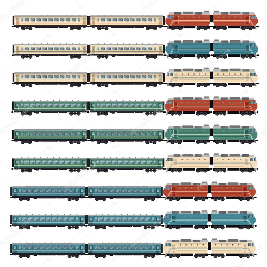 Set of passanger trains