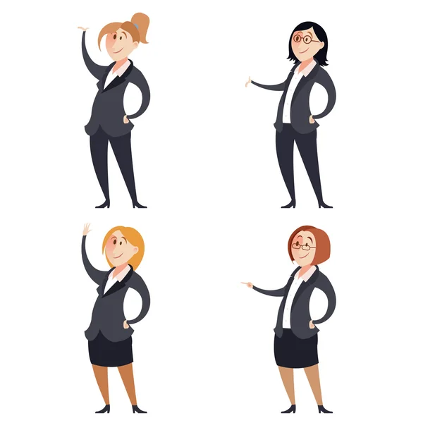 Set of businesswomen — Stock Vector