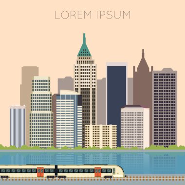 Şehir başlığında tren