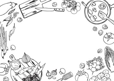 Mutfak gıda arka plan pişirme