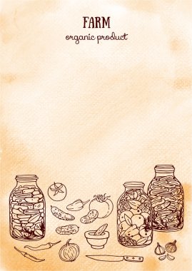 Canned vegetables background design
