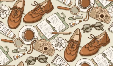 moda ve stil aksesuarları desen