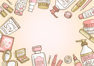 makyaj ve kozmetik arka plan