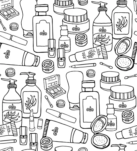 Modèle de maquillage et de cosmétiques — Image vectorielle