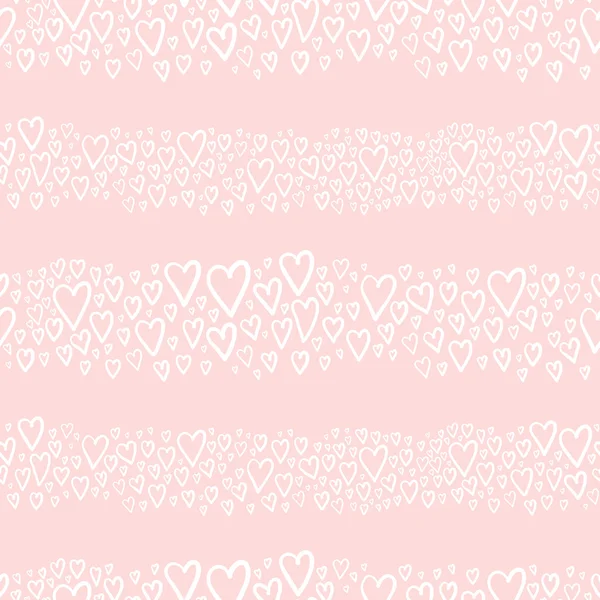 Muster rosa und weißer Herzen — Stockvektor