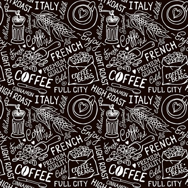 Caffè modello senza soluzione di continuità — Vettoriale Stock