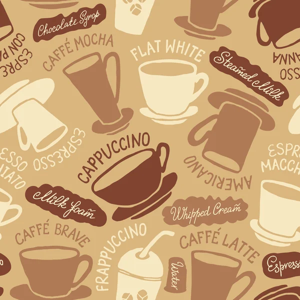 Patrón tazas de café — Vector de stock