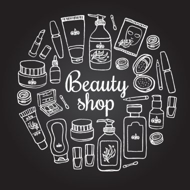 make up, cosmetics card
