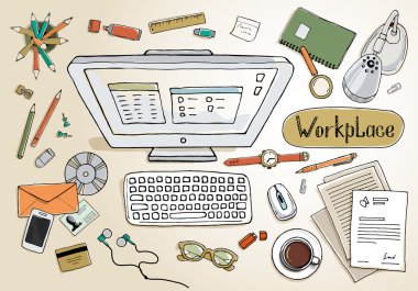 business office workspace concept