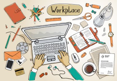 business office workspace concept