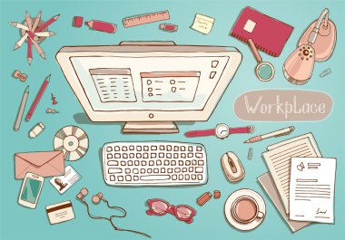 business office workspace concept