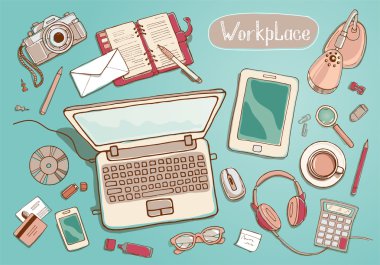 business office workspace concept
