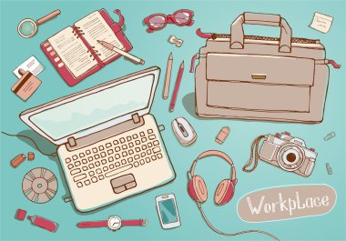 business office workspace concept