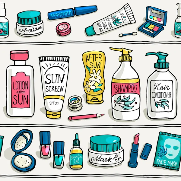 cosmetics icons pattern