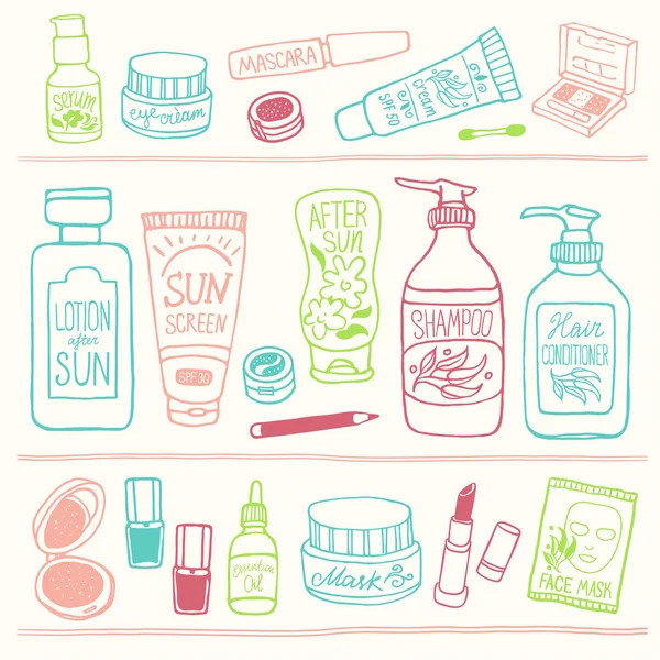 cosmetics icons pattern