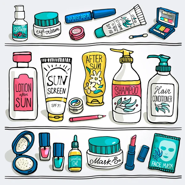 cosmetics icons pattern