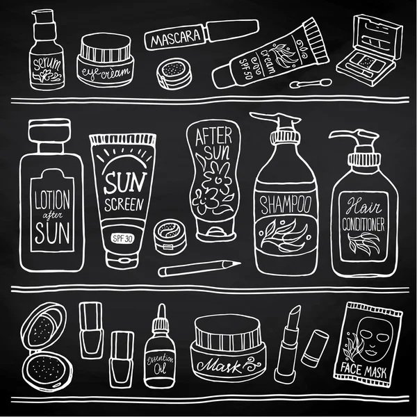 cosmetics icons pattern