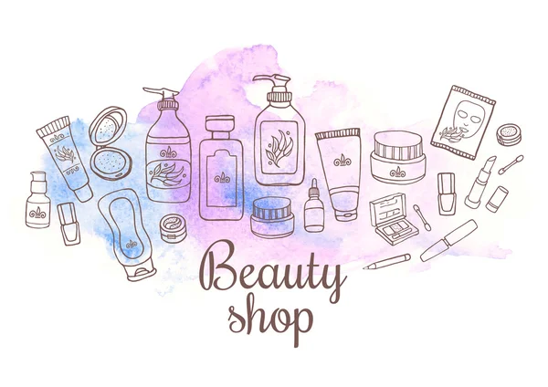 make up, cosmetics card