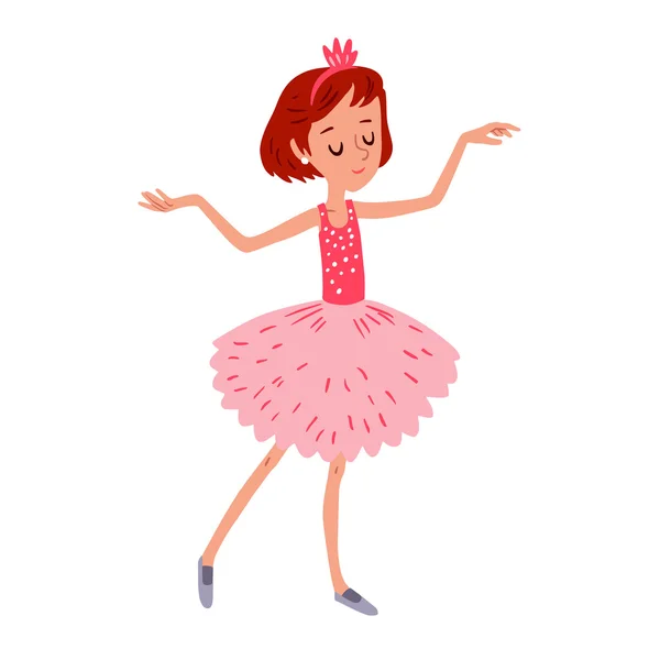Danse de dessin animé ballerine — Image vectorielle