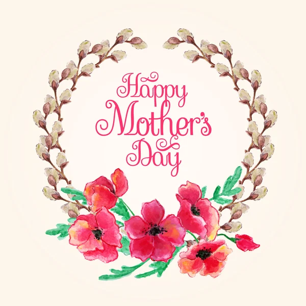 Mothers Day greeting card — Stock Vector
