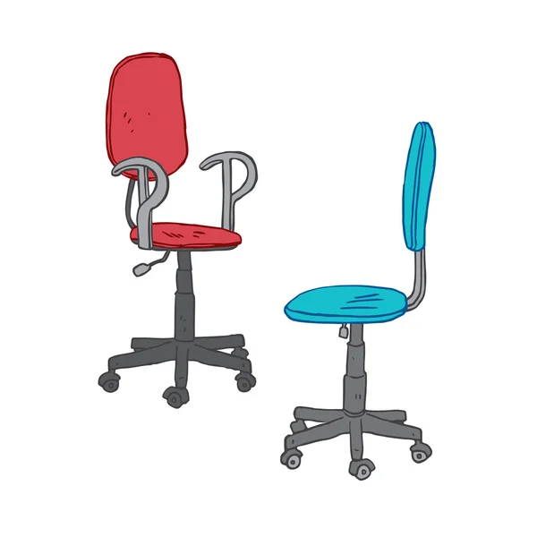 两个彩色办公椅 — 图库矢量图片
