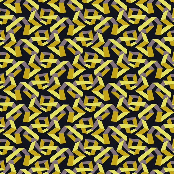 Patrón abstracto negro y amarillo — Vector de stock