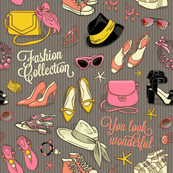 female fashion accessories pattern