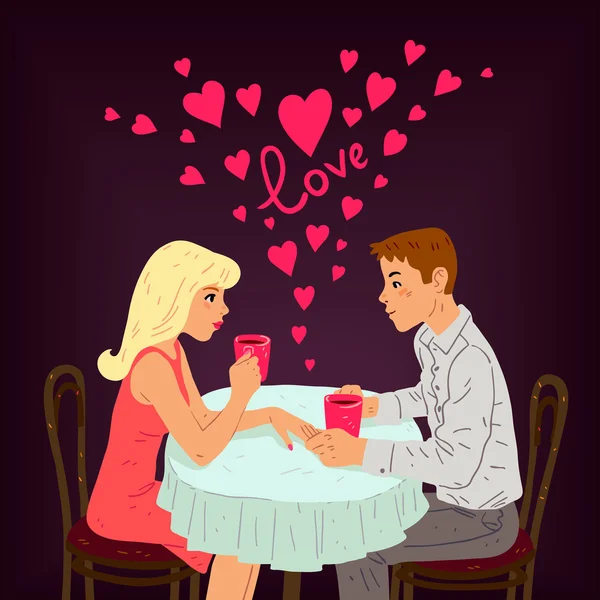 Couple on a date on Valentines day Stock Vector Image by ©schiva #89624004