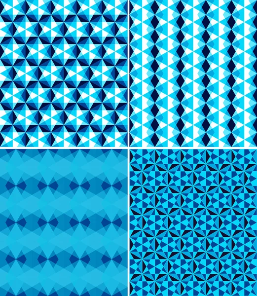 Geometrische Dreiecke Hintergründe gesetzt — Stockvektor