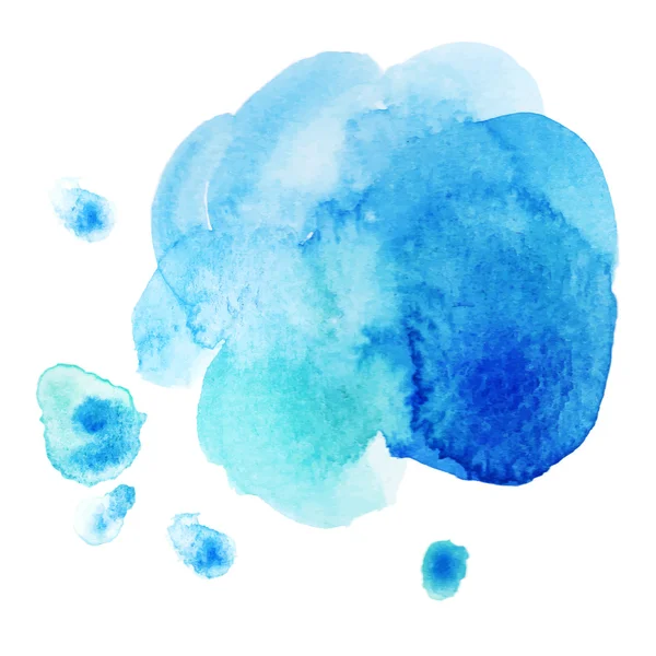 Abstrait aquarelle fond bleu — Image vectorielle