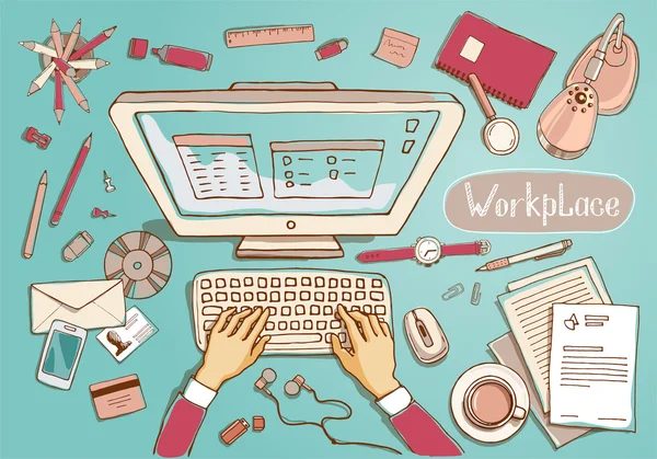 business office workspace concept